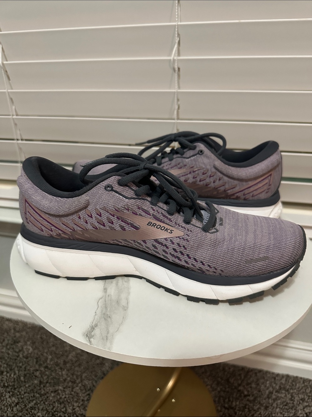 Brooks Women's Lavender and Black Cushioning Running Sneakers